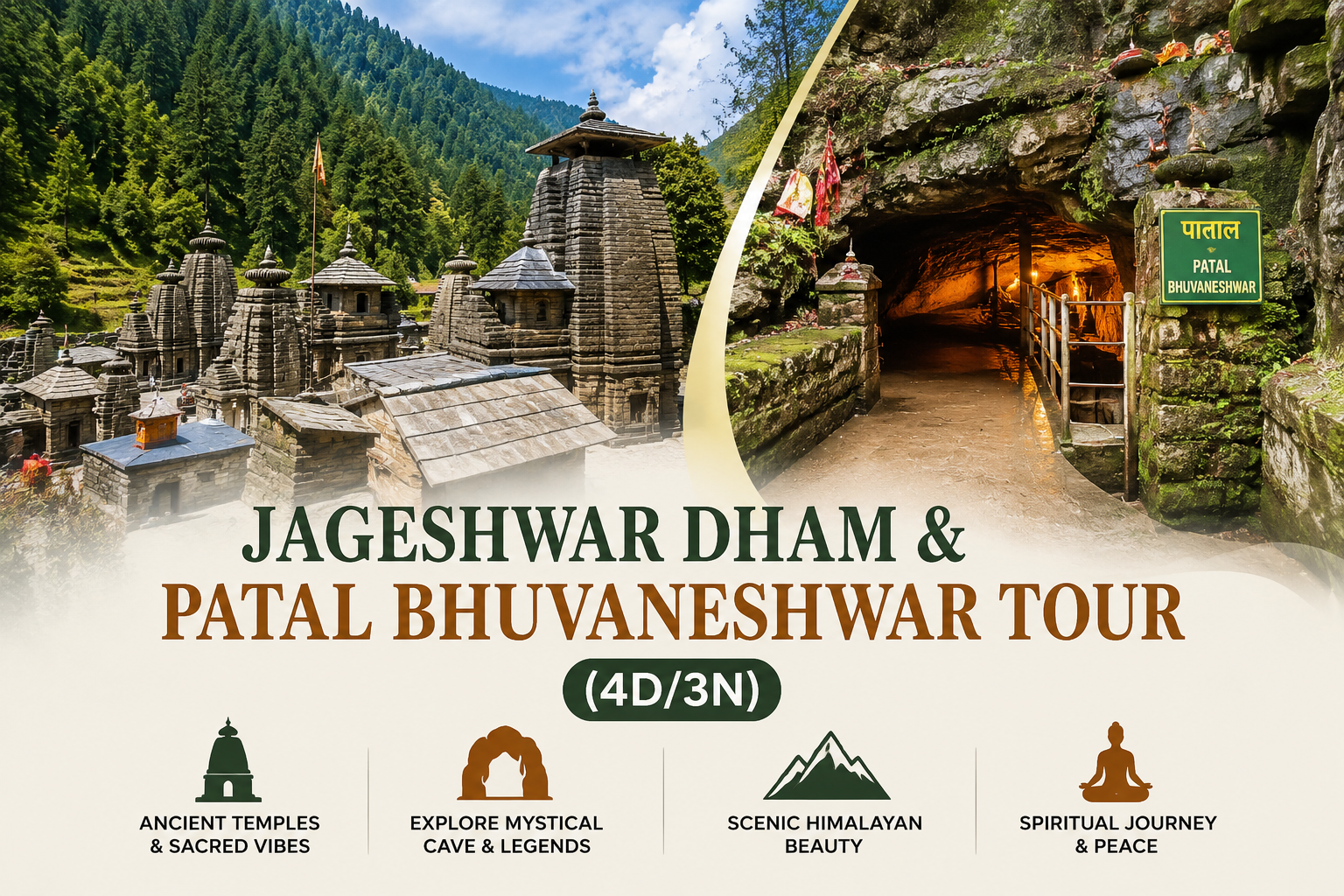 Jageshwar Dham & Patal Bhuvaneshwar Tour (4D/3N)