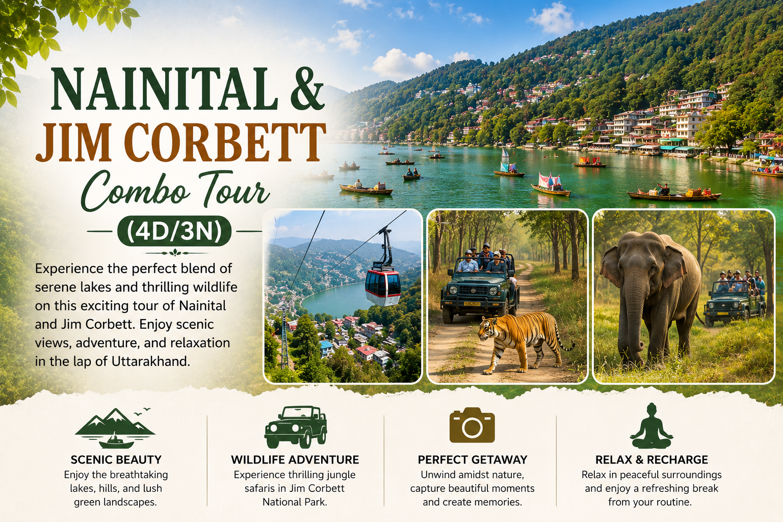 Nainital & Jim Corbett Combo Tour (4D/3N)